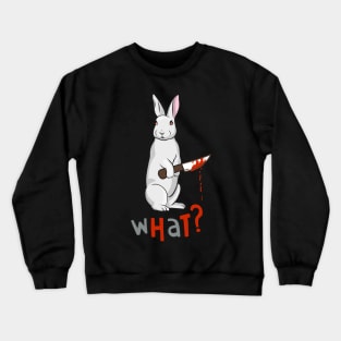 Killer Bunny Rabbit with Knife Crewneck Sweatshirt